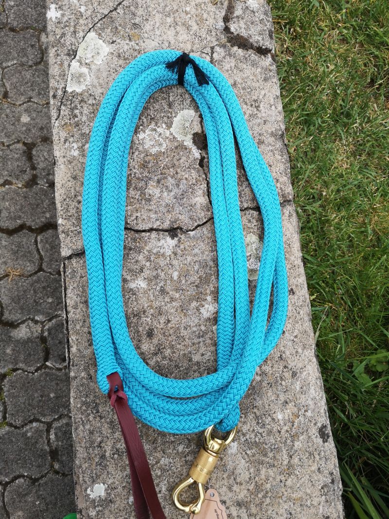 Brockamp Lead Rope Profi-Trainer-Qualität 3,70m 13 mm Polyester mit Drehkippkarabiner – Bild 8