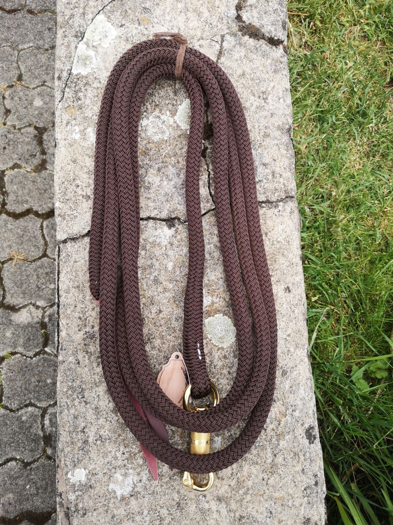 Brockamp Führseil/Lead Rope 3,70 m aus 13 mm Polyester mit Messingkarabiner – Bild 11